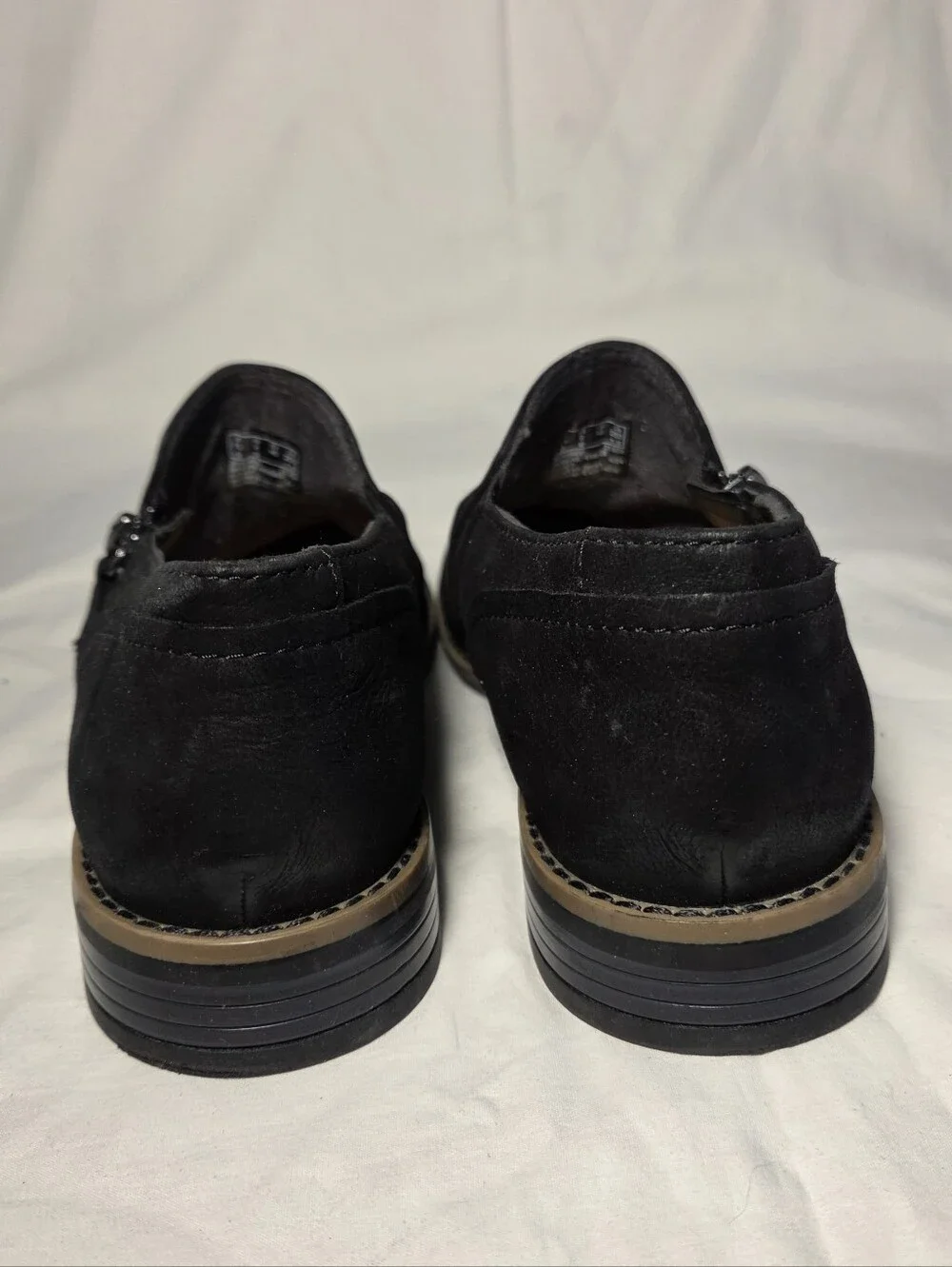 Clarks Camzin Pace Black Suede Loafers 9M